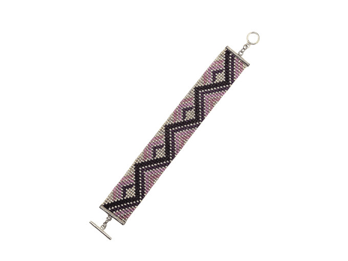 Bracelet Zigzag nuances violettes