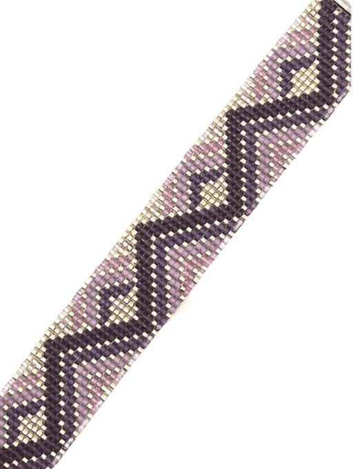 Bracelet Zigzag nuances violettes