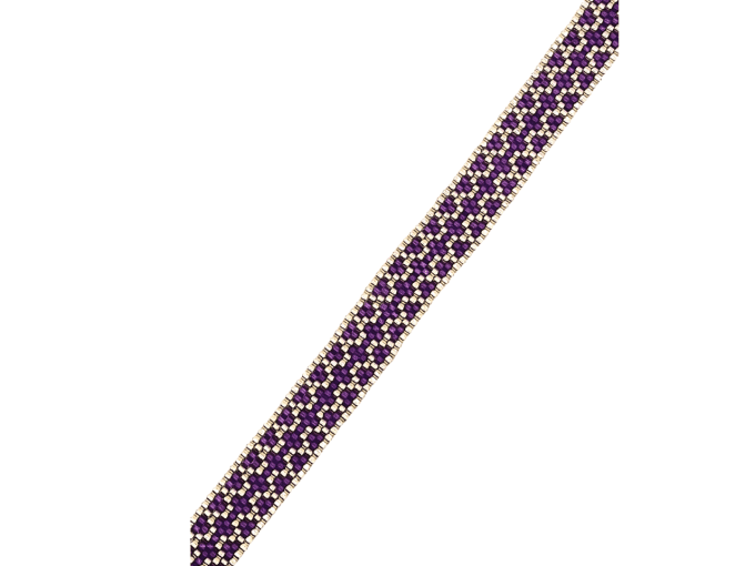 Bracelet Zigzag violet/argent 